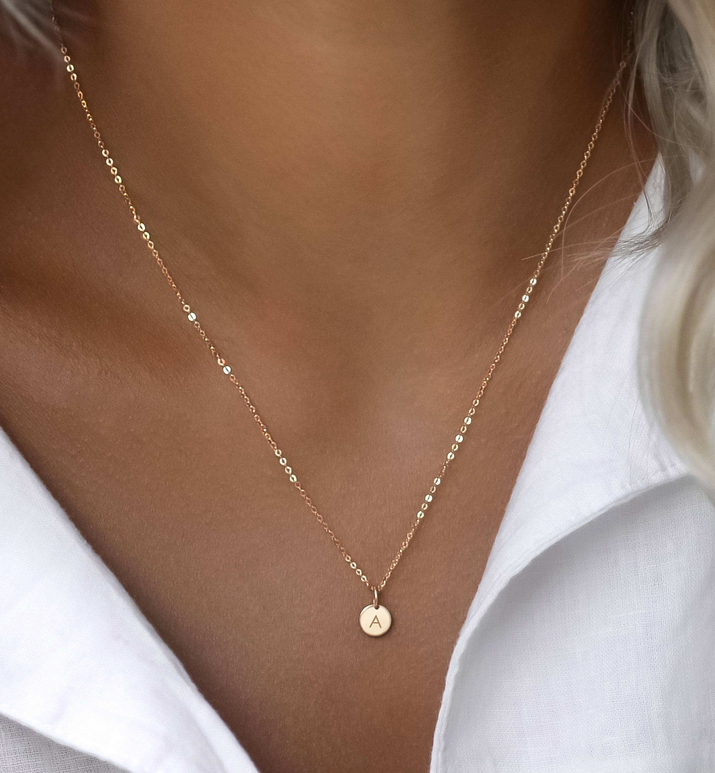 Akela Tiny Disk Necklace
