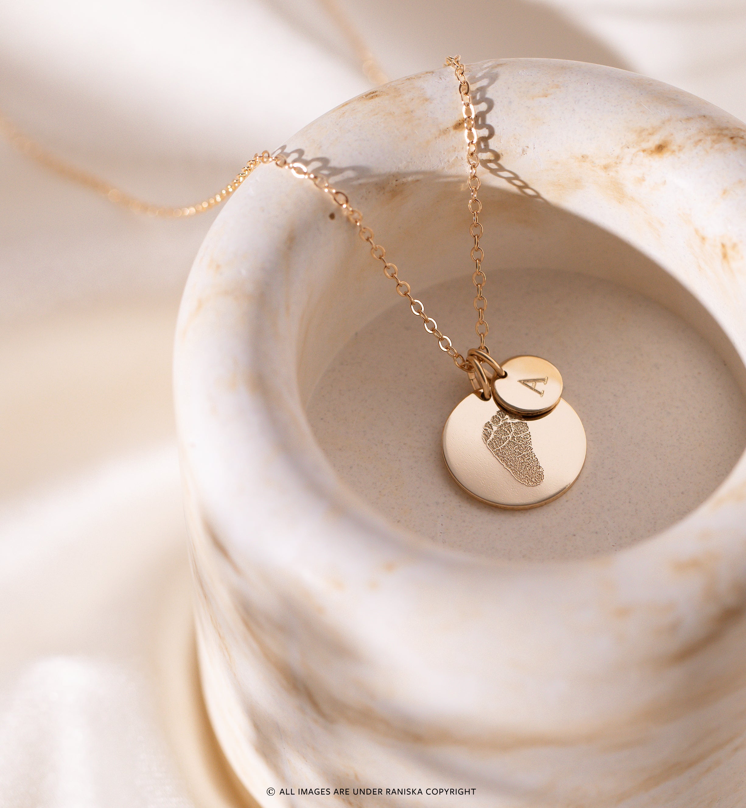 Ava Medium & Tiny Disk Necklace