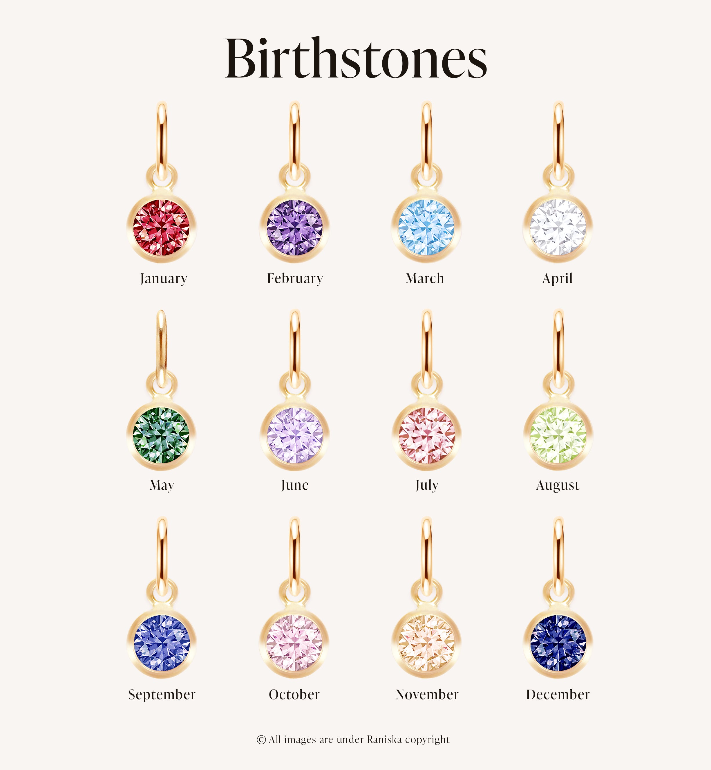 Paris Birthstone Necklace