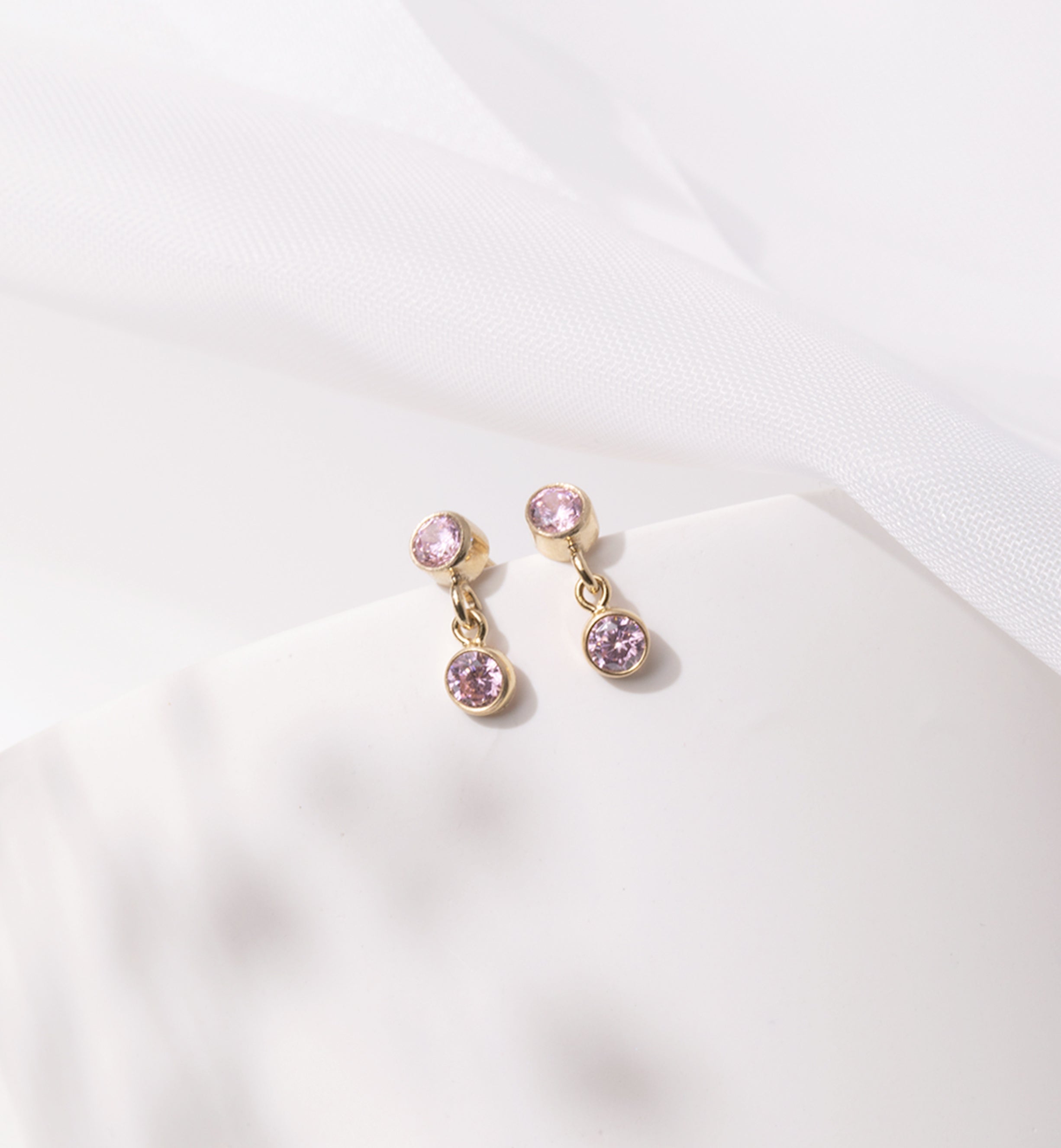 Fallon Double Birthstone Stud Earrings