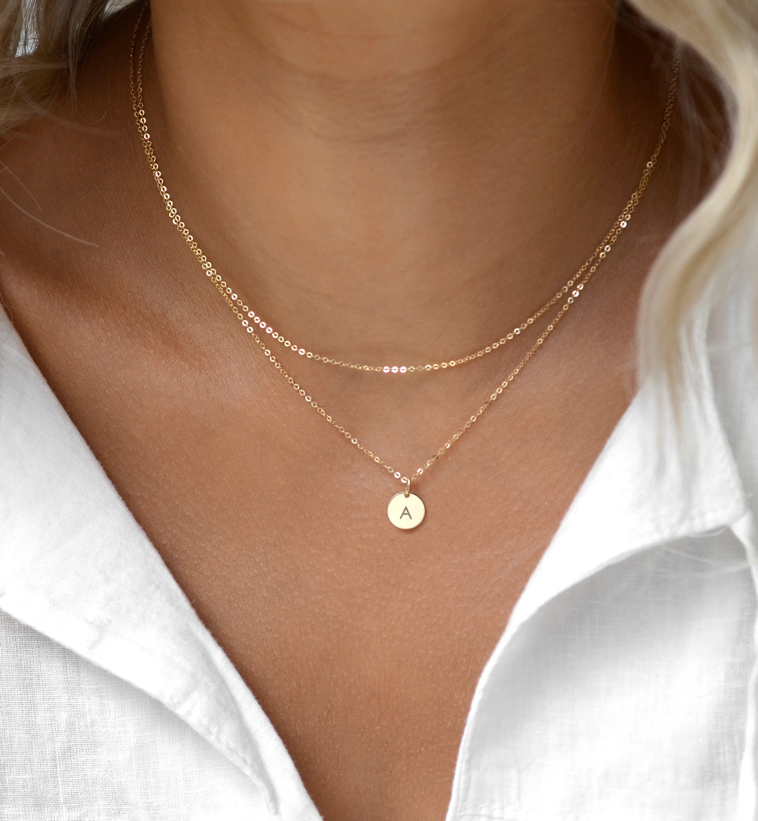 Nina Small Disk Layer Necklace