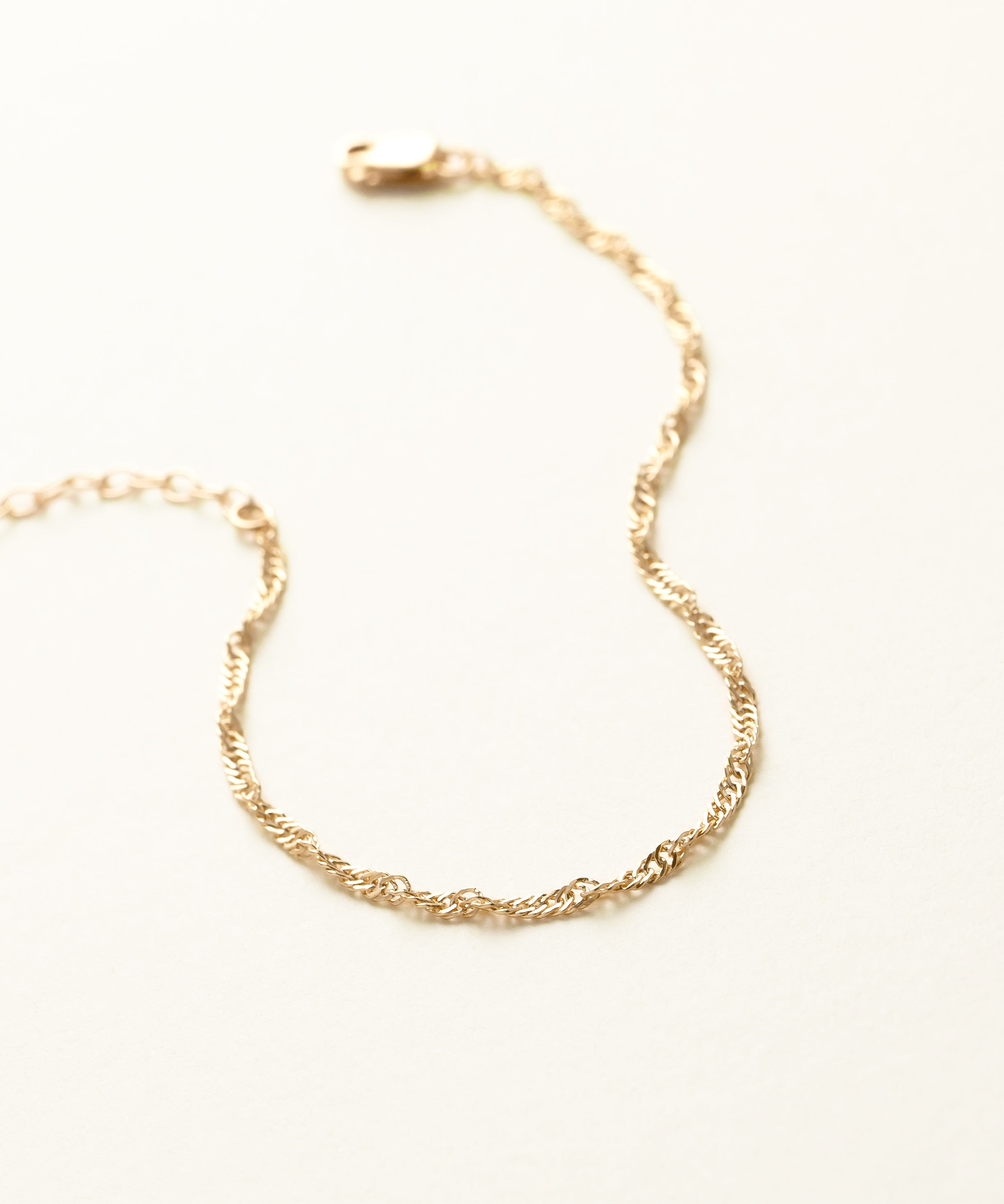 Hannah Twist Shimmer Chain Anklet