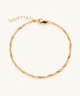 Hannah Twist Shimmer Chain Anklet