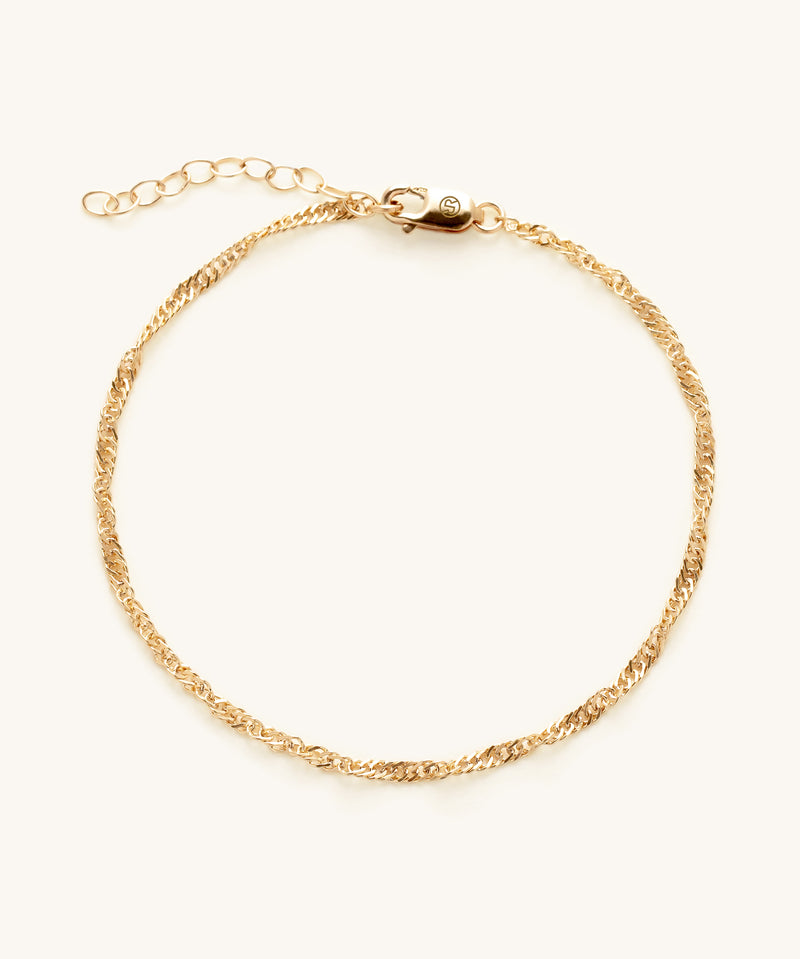 Hannah Twist Shimmer Chain Anklet