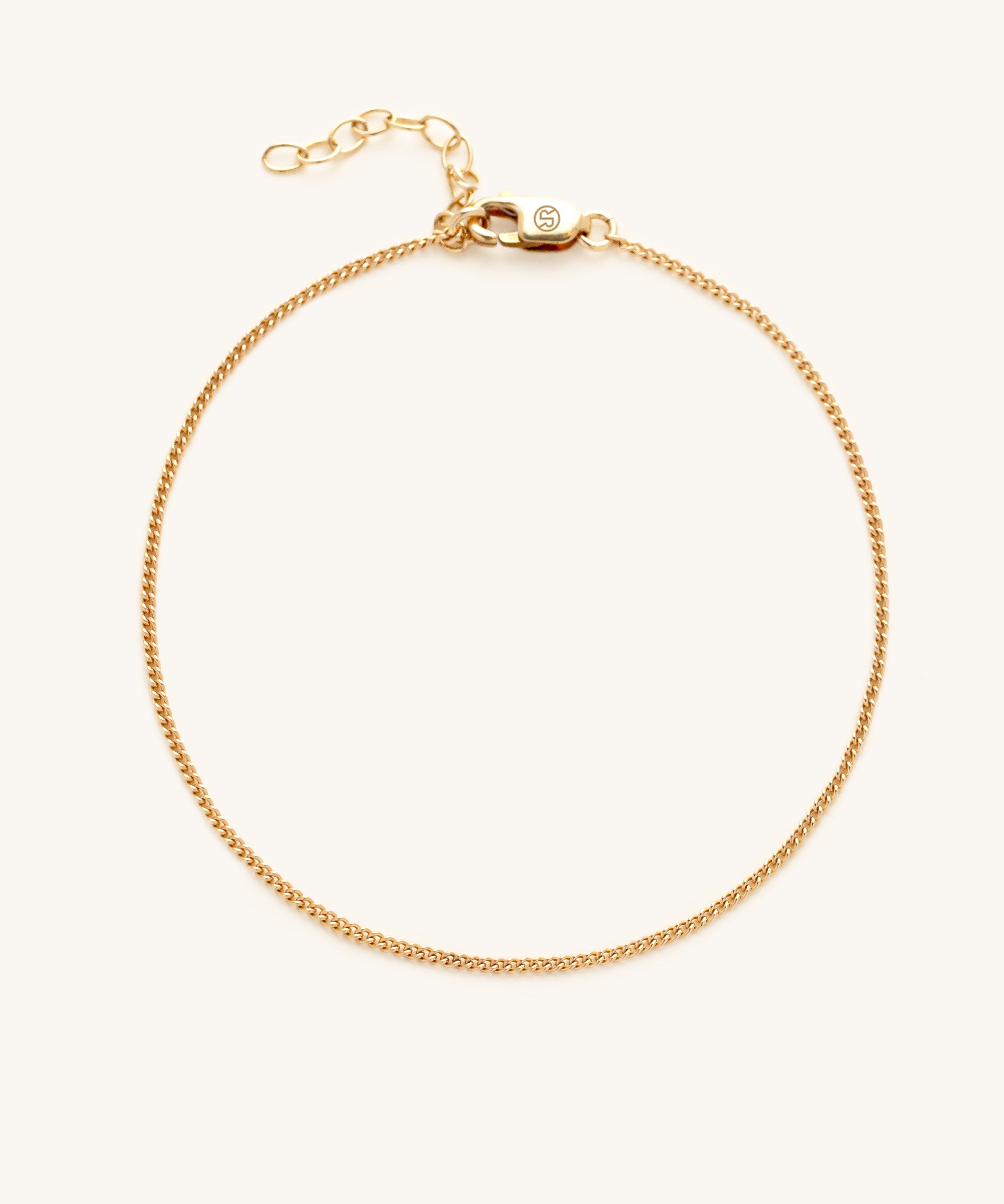 Linda Fine Curb Chain Anklet