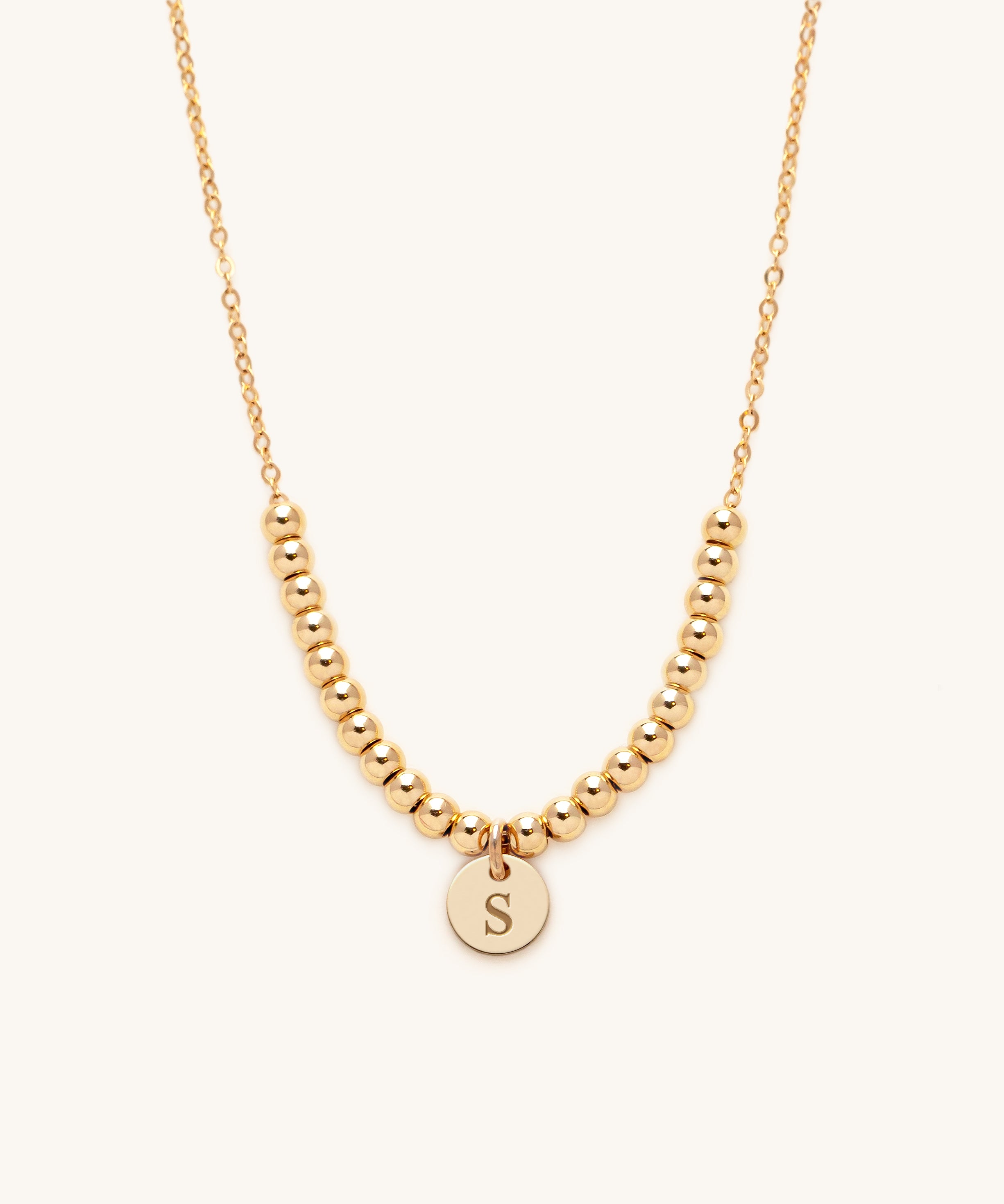 Serenity Luxe Personalised Initial Disk Necklace