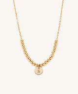Serenity Luxe Personalized Initial Disk Necklace