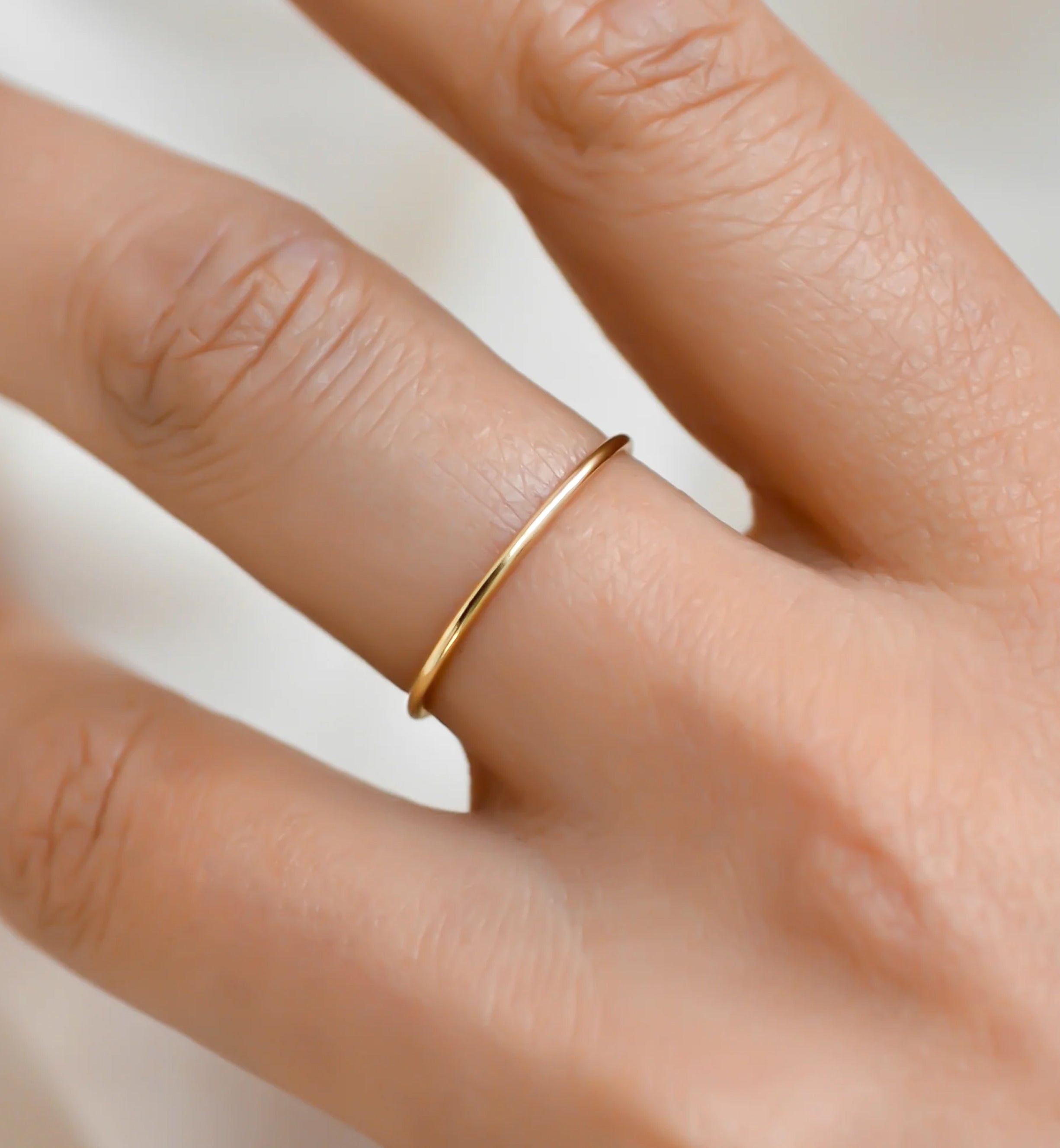 Carina 14K Solid Gold Stacker Ring