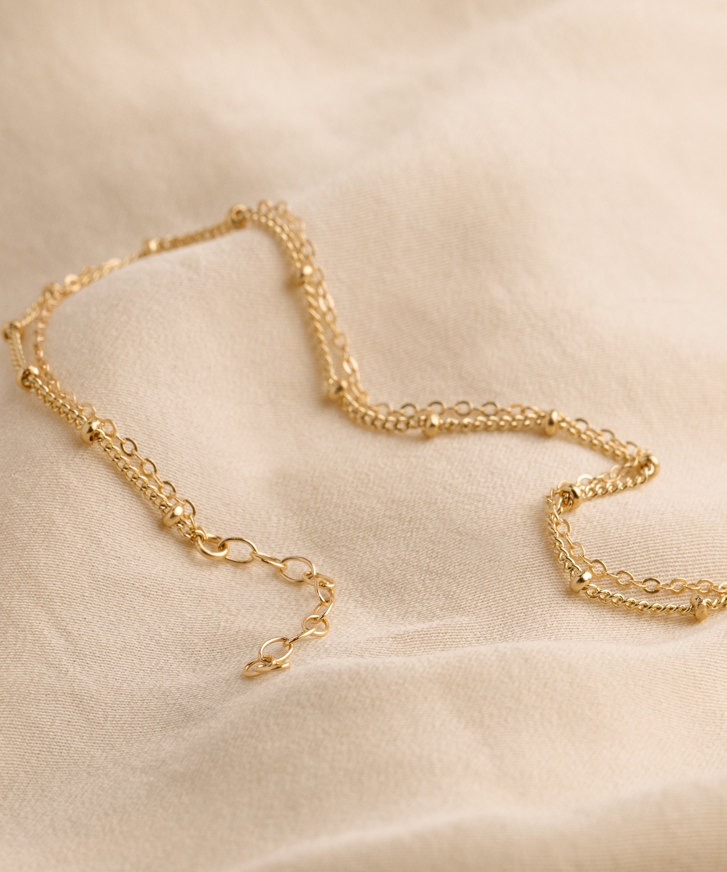 Simple double chain on sale necklace