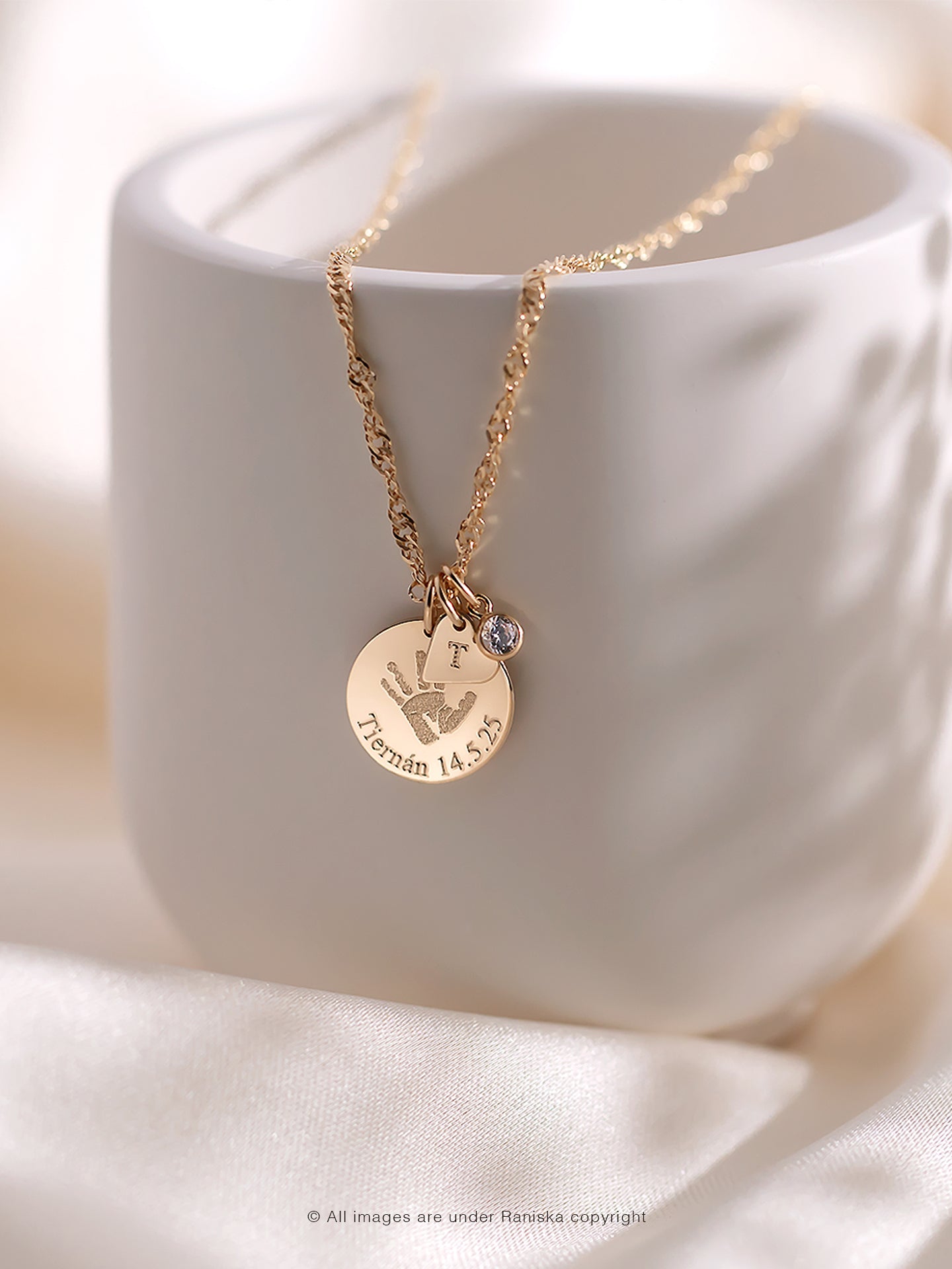 Akela Medium Handprint Necklace