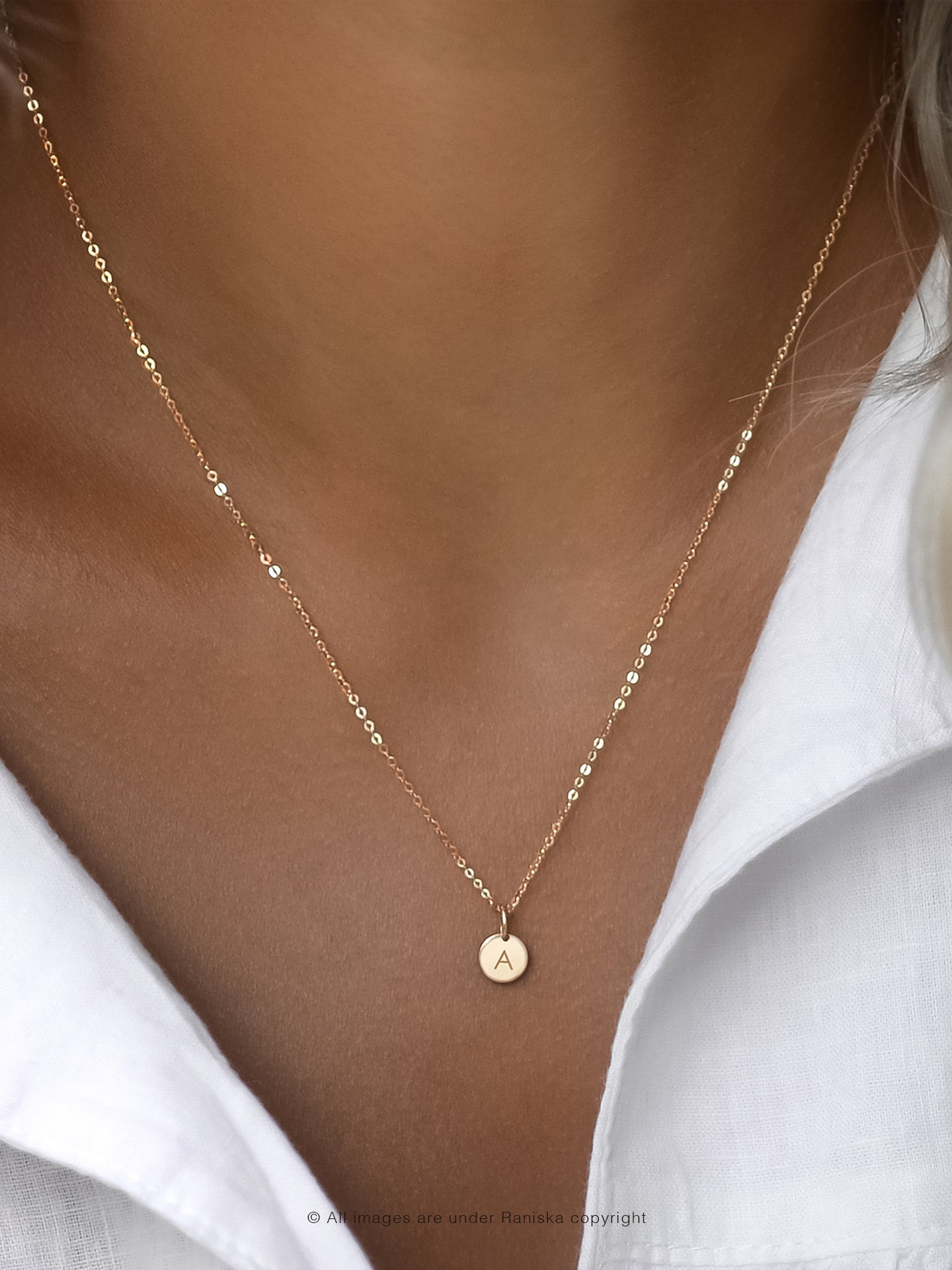 Akela Tiny Initial Necklace