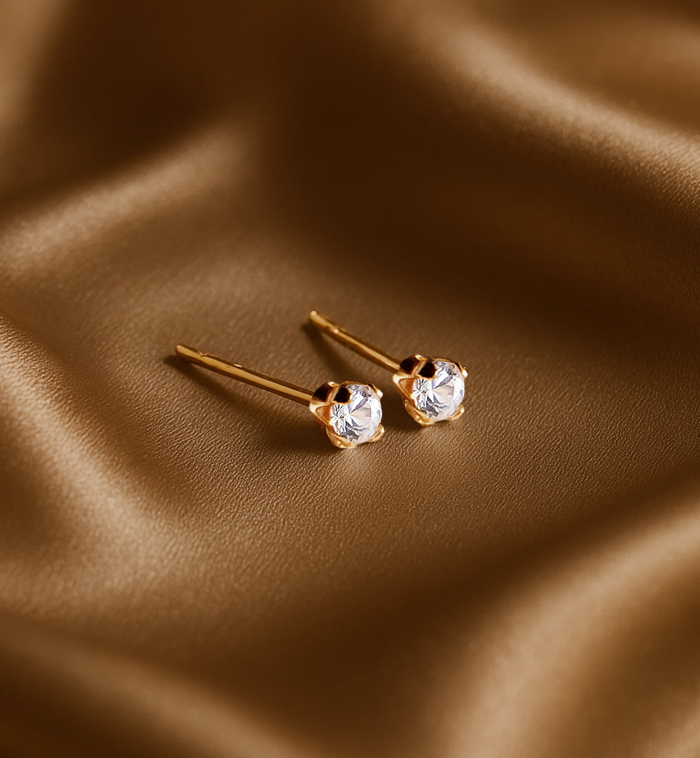 Anais Solid Gold Studs