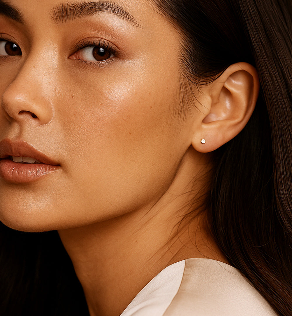 Anais Solid Gold Studs