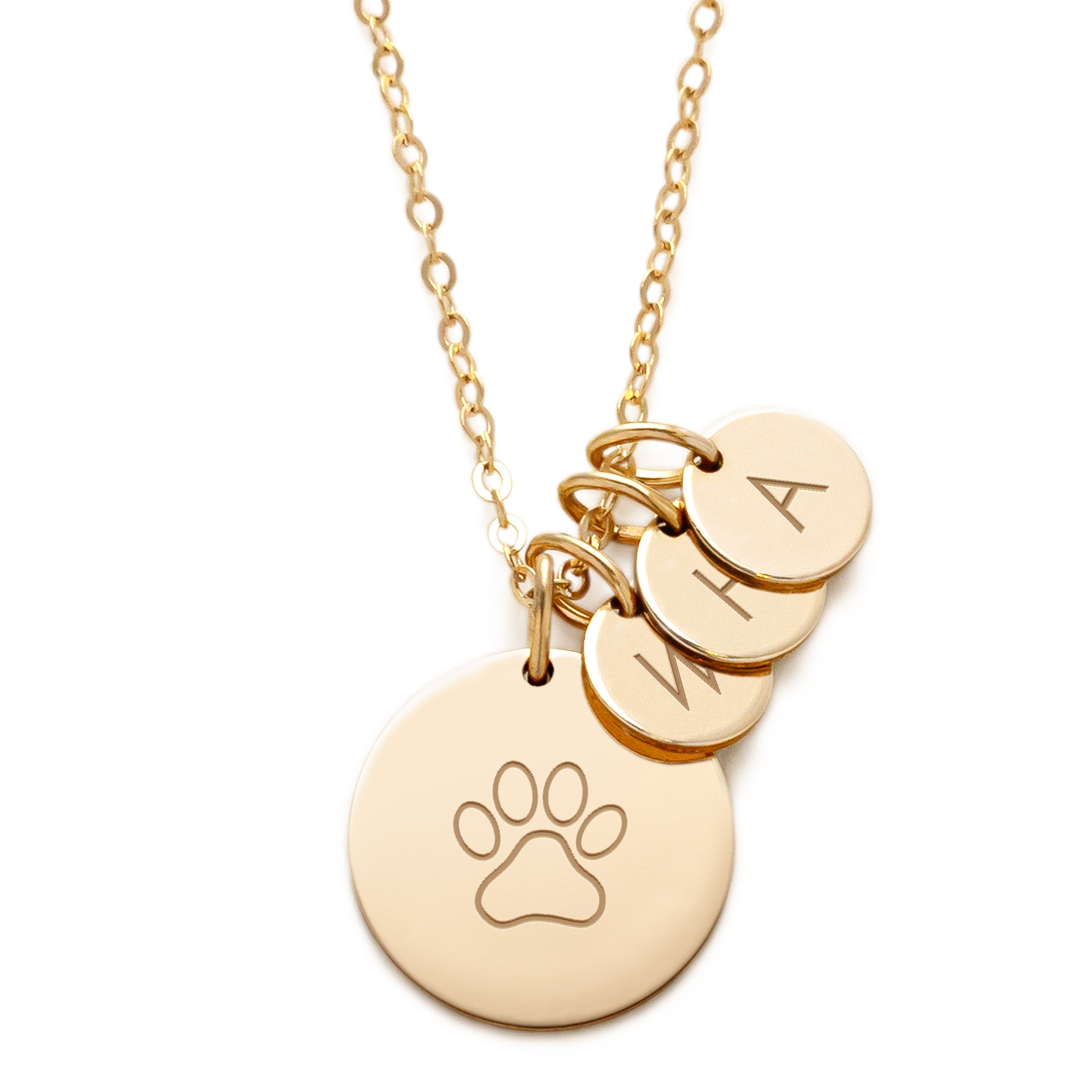 Personalised Ava Initial/Symbol Disk Necklace