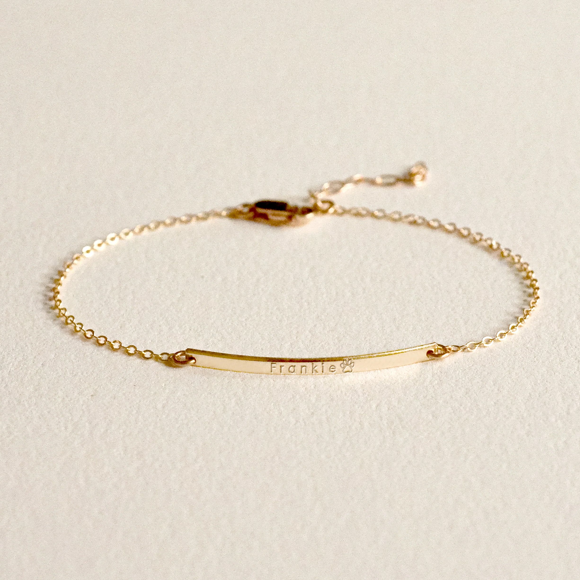 Personalised Bella Ultra Dainty Bar Bracelet