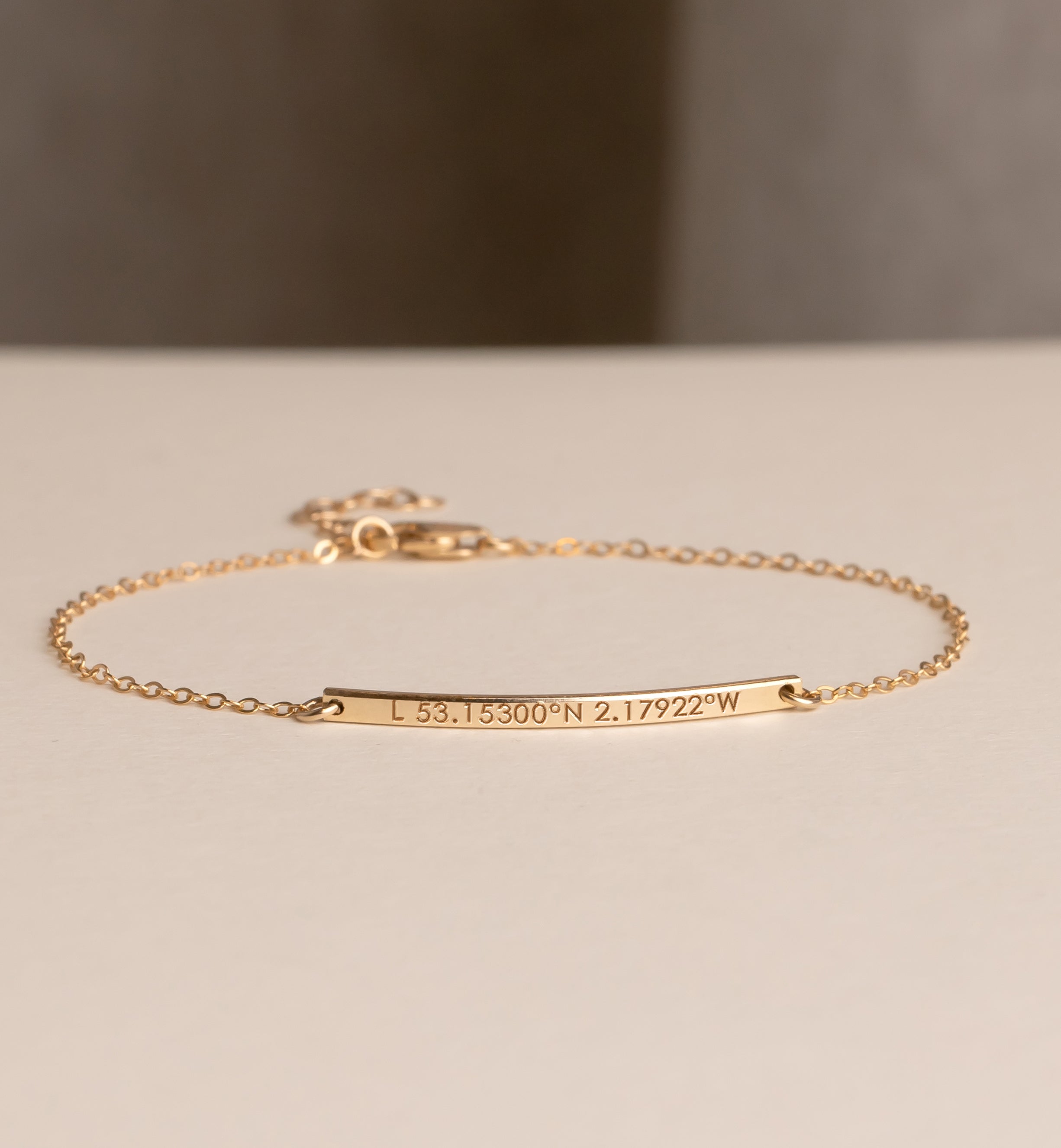 Personalised Bella Ultra Dainty Bar Bracelet