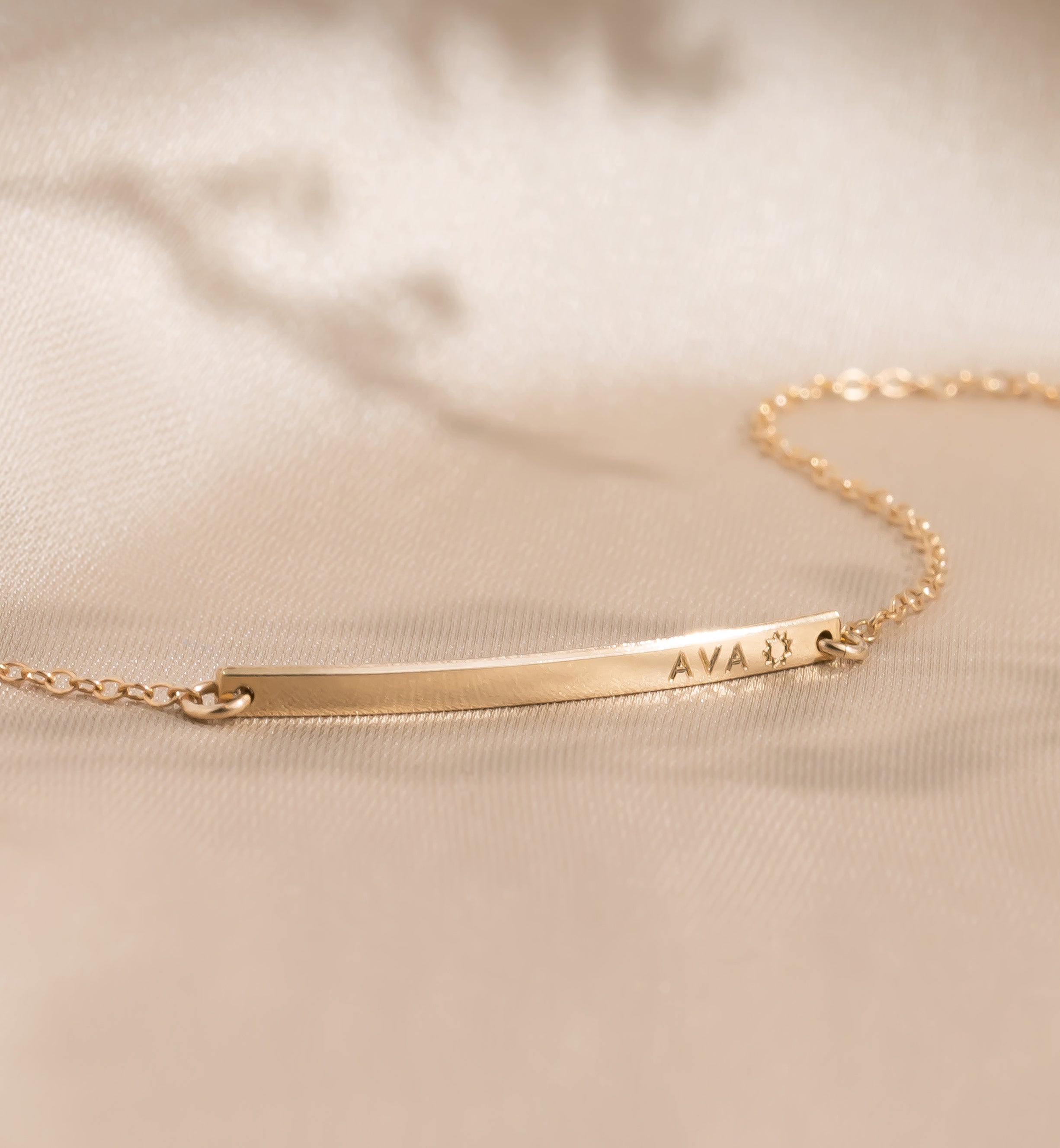 Personalised Bella Ultra Dainty Bar Bracelet