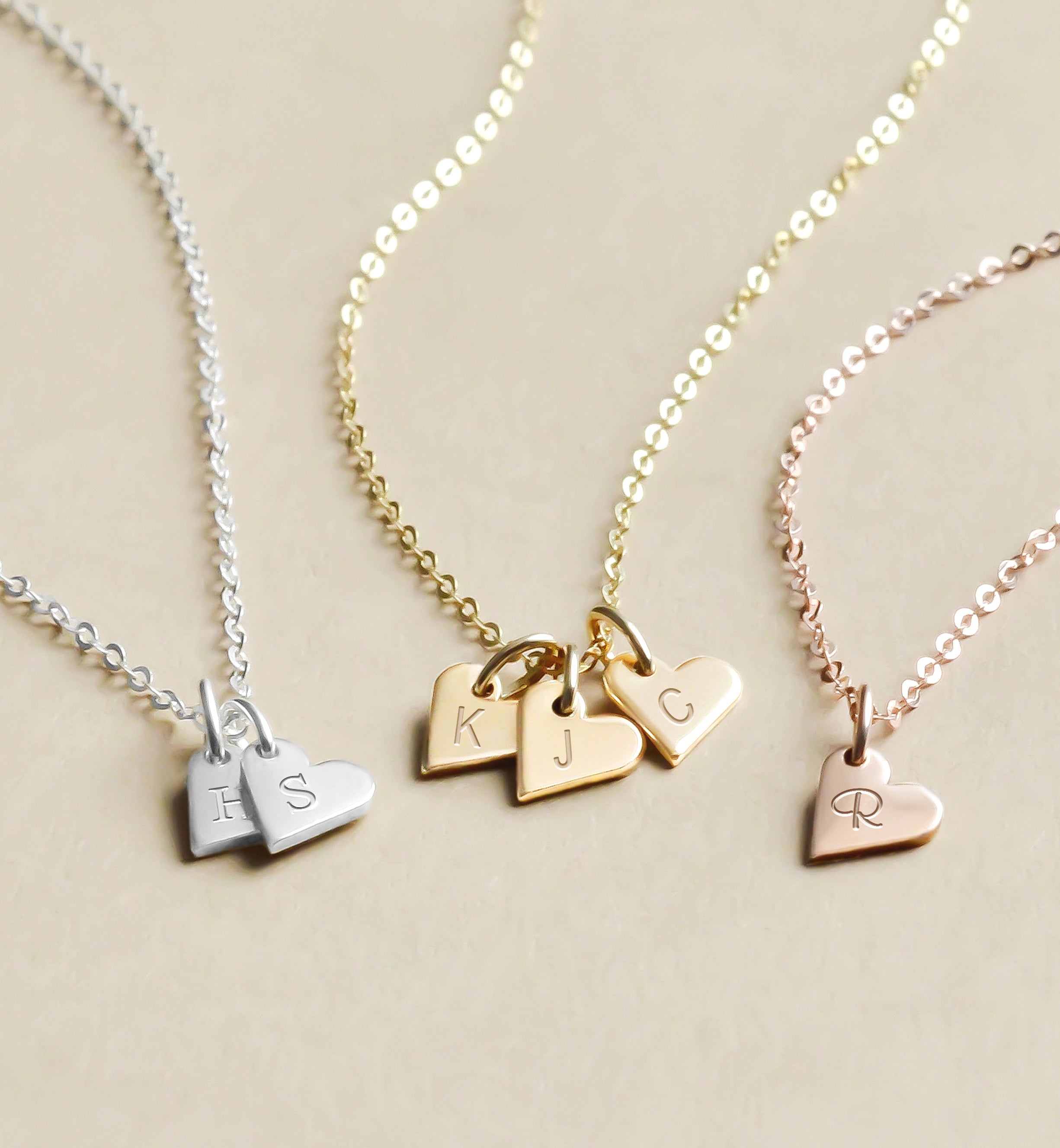 Personalised Cherish Tiny Heart Necklace