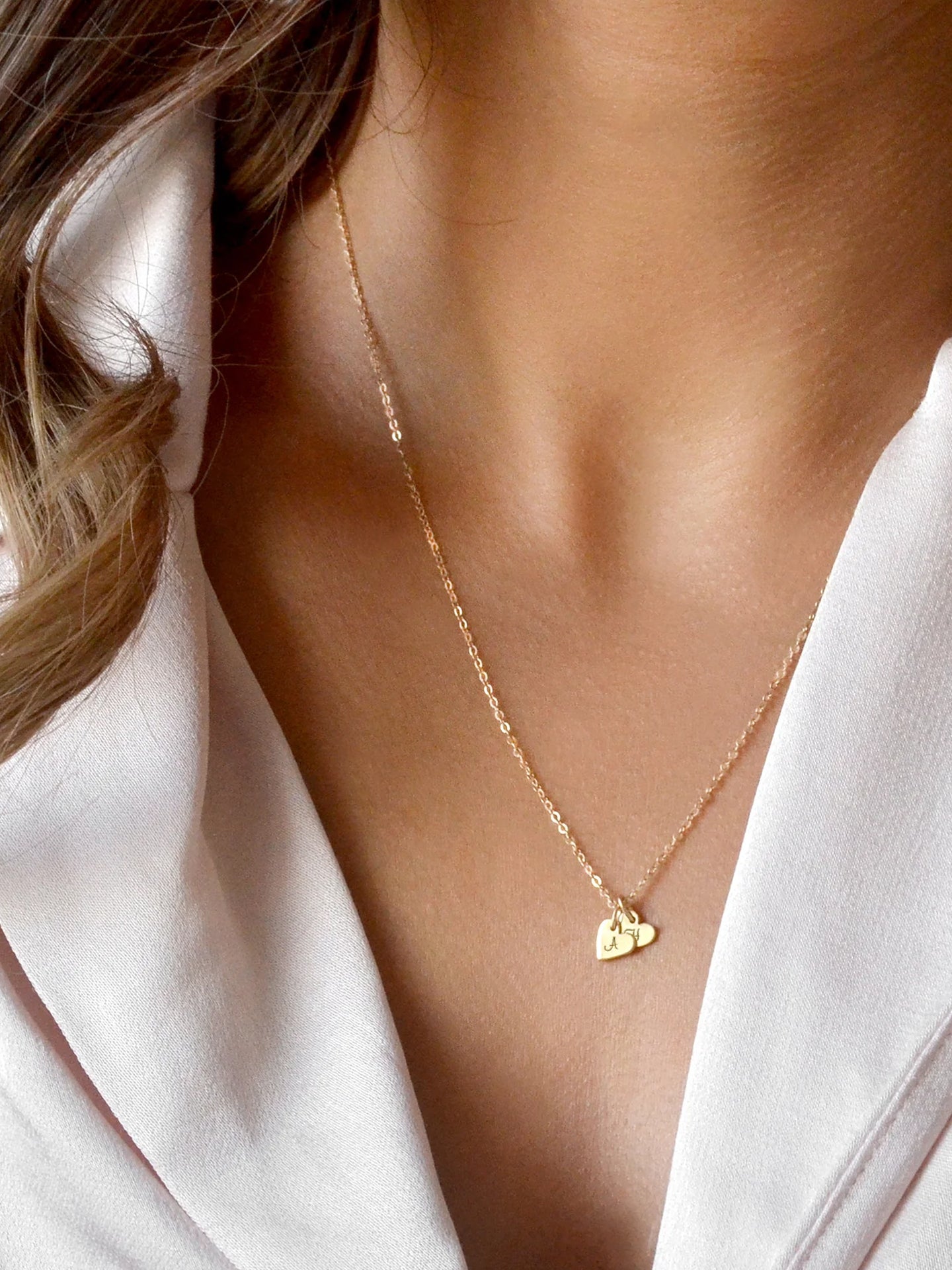 Cherish Tiny Heart Initial Necklace