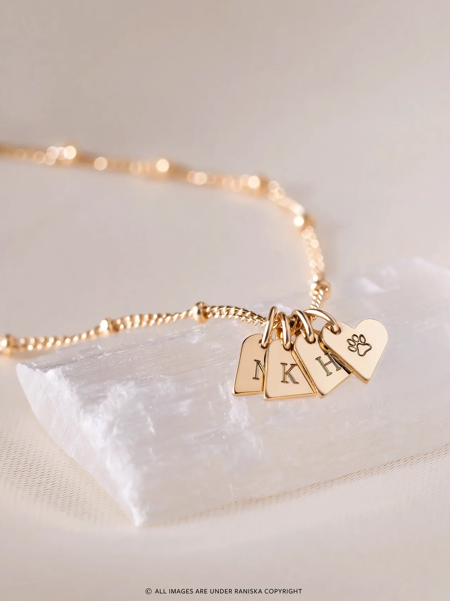 Cherish Tiny Heart Initial Necklace
