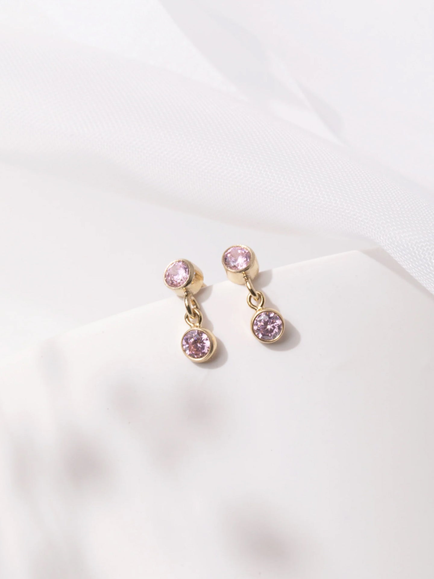 Fallon Double Birthstone Stud Earrings
