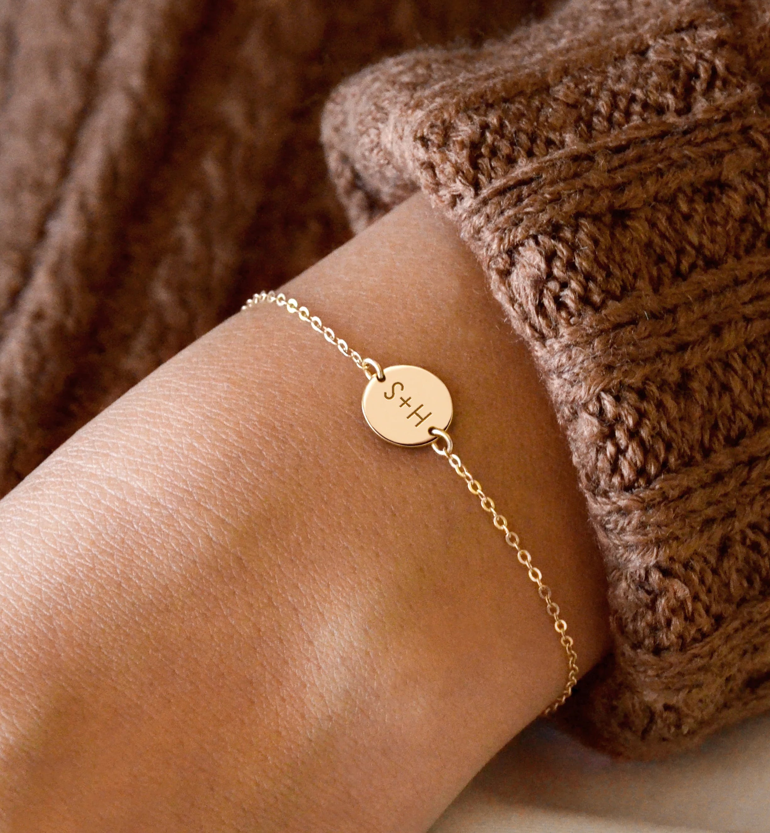 Personalised Small Halle Disk Bracelet