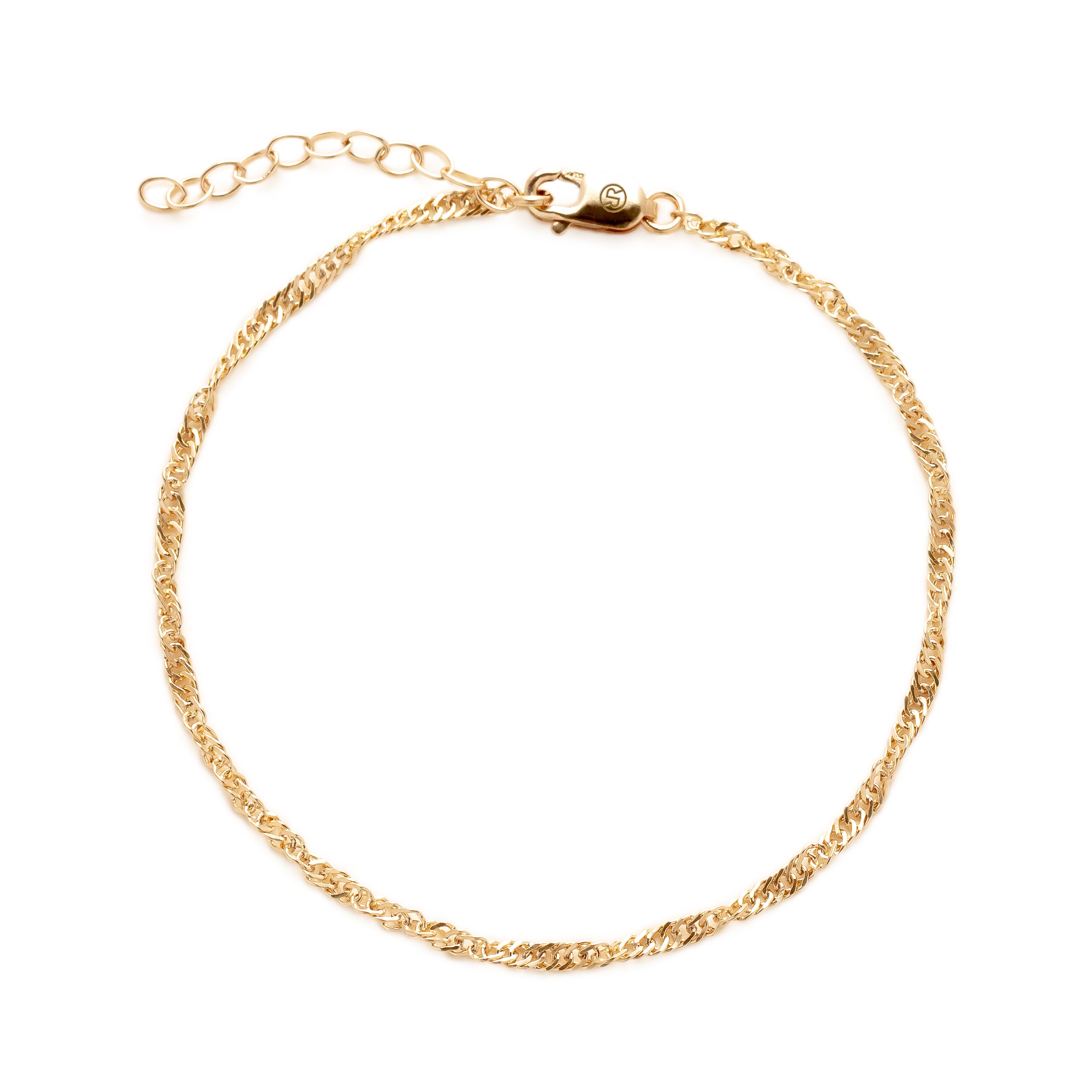 Hannah Twist Shimmer Chain Anklet