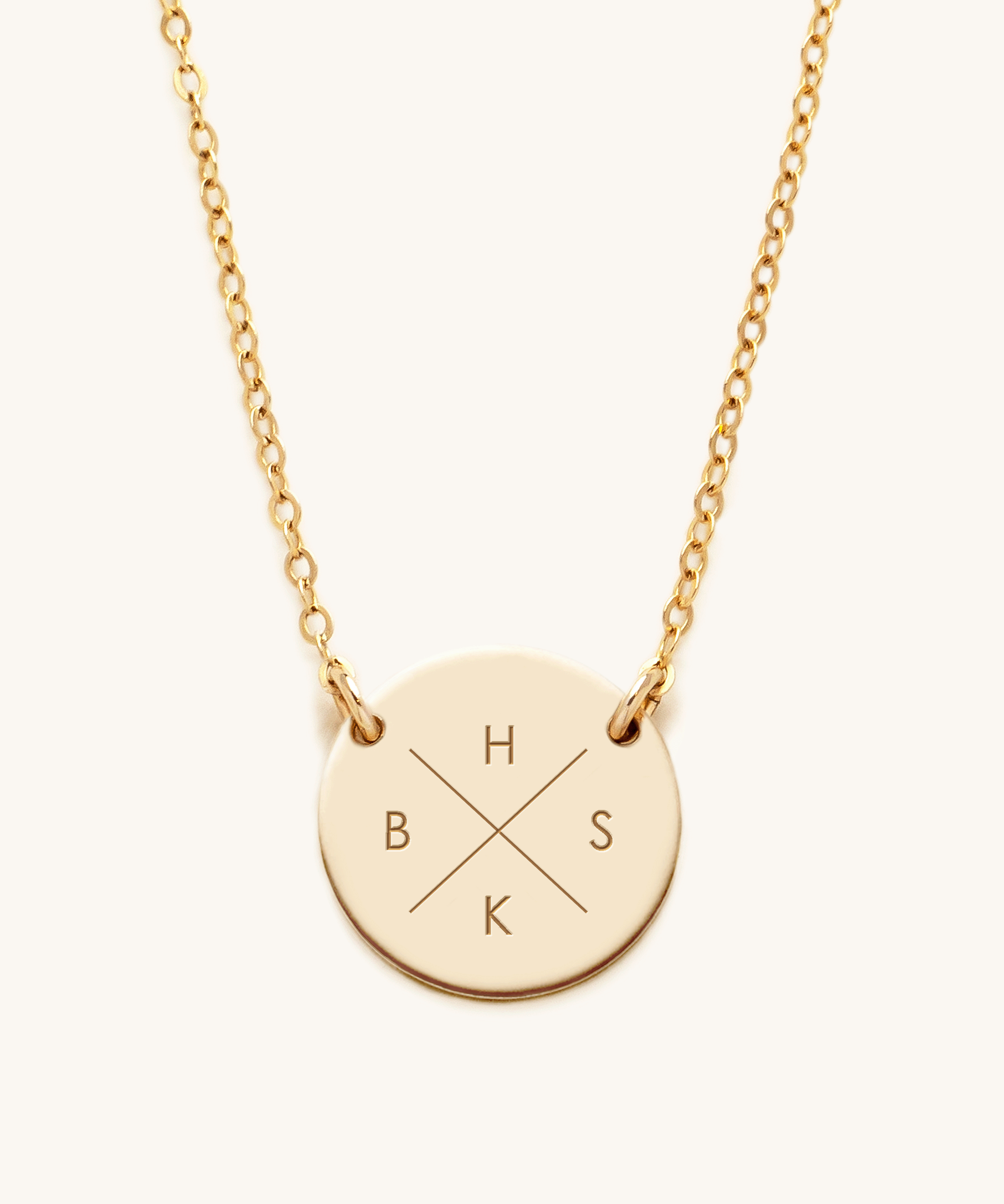 Personalised Medium Isabelle Criss Cross Necklace