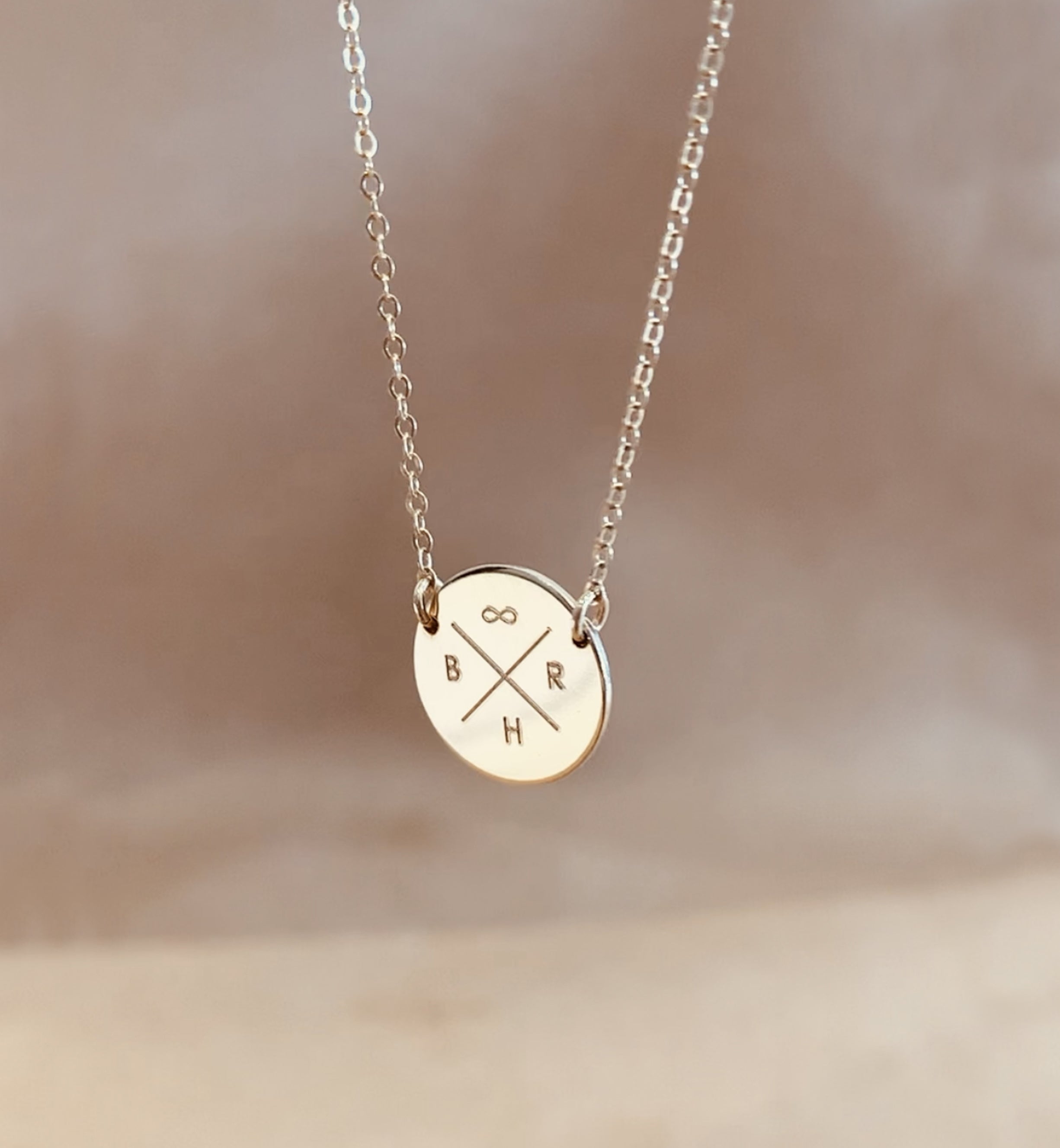 Personalised Medium Isabelle Criss Cross Necklace