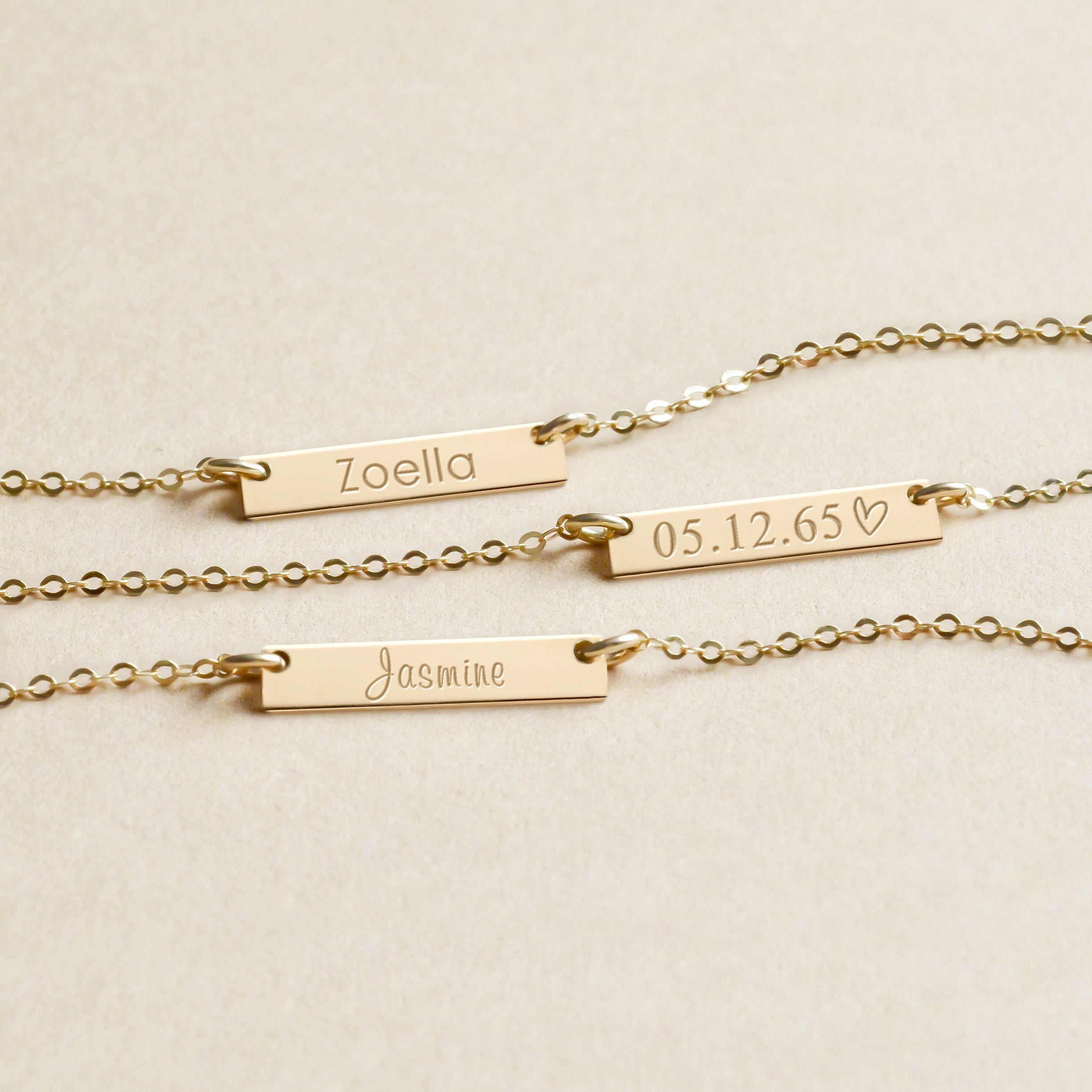 Personalised Lyla Mini Bar Necklace