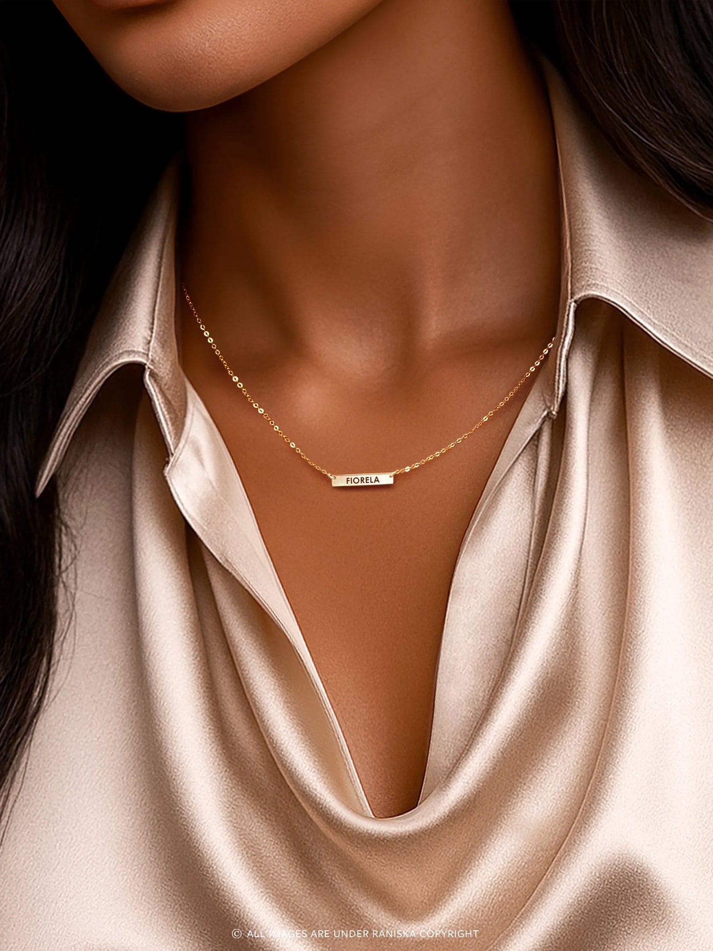 Lyla Handwriting Mini Bar Necklace