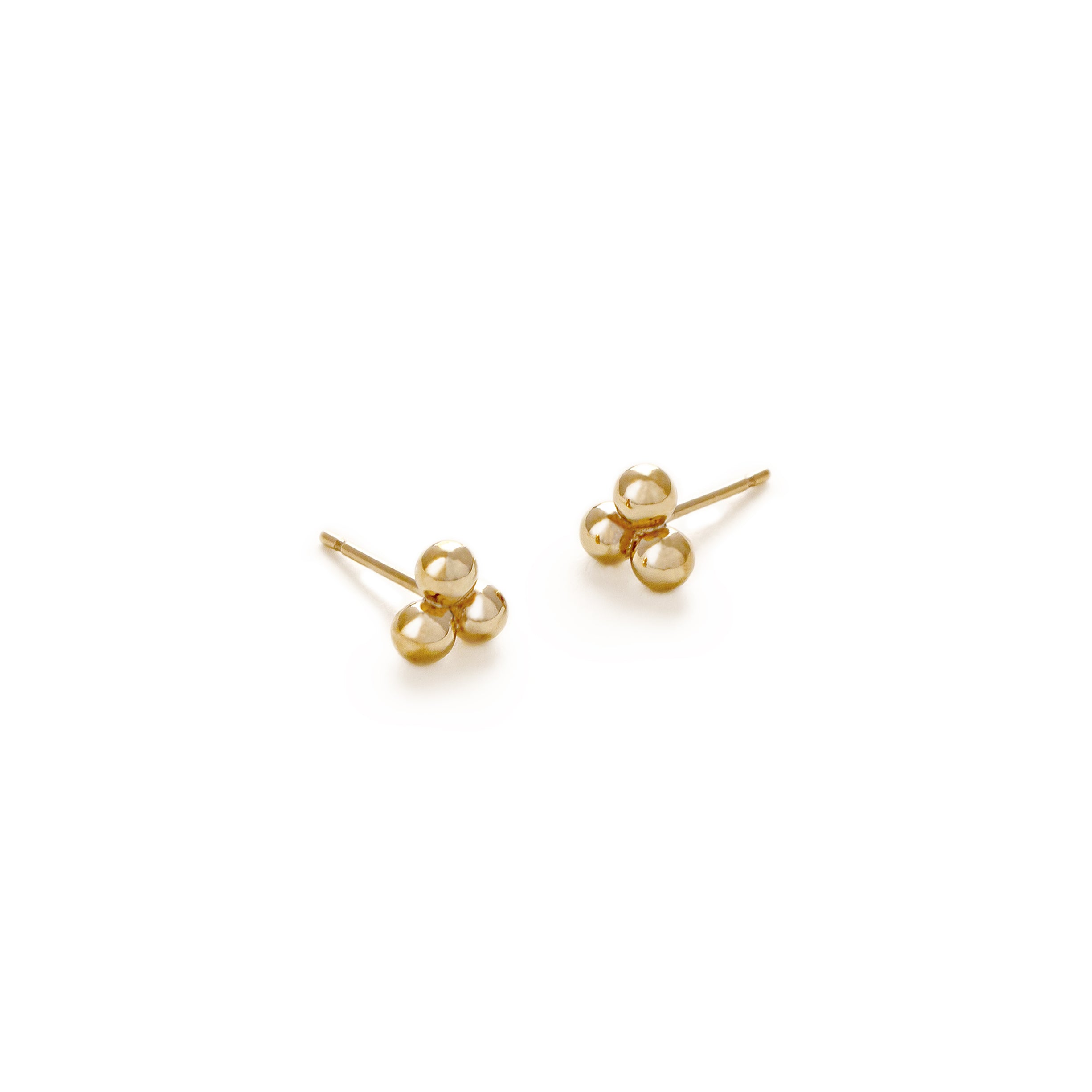 Portia Triple Sphere Stud Earrings