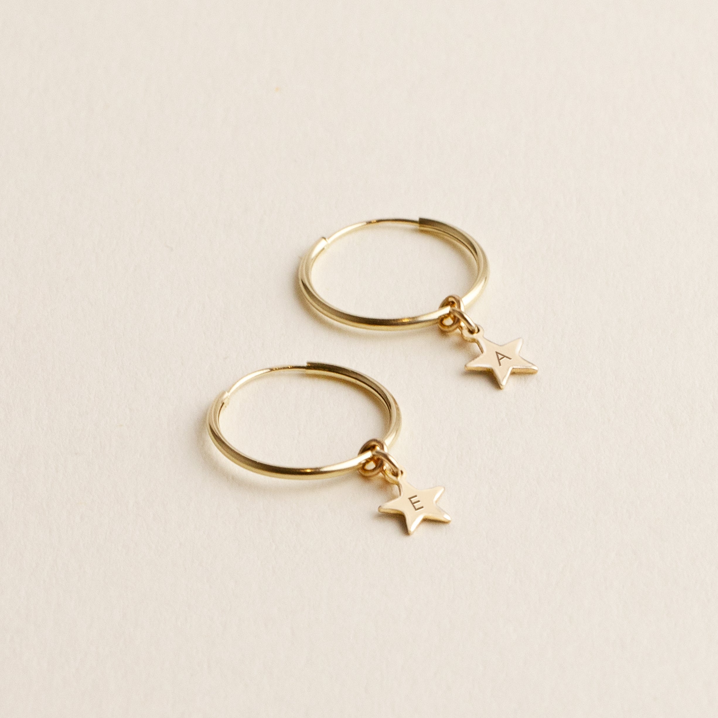 Rosa Personalised Star 2-in-1 Hoop Earrings