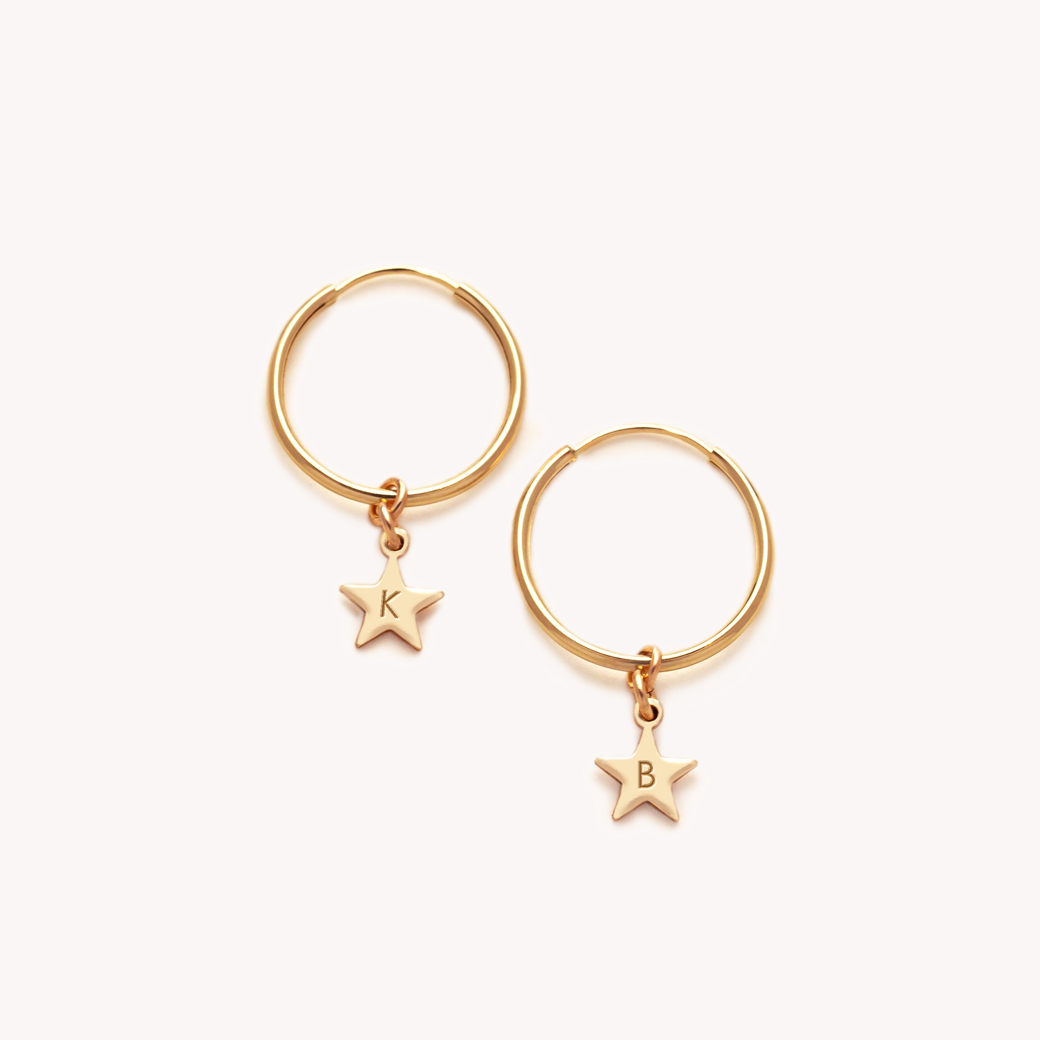 Rosa Personalised Star 2-in-1 Hoop Earrings