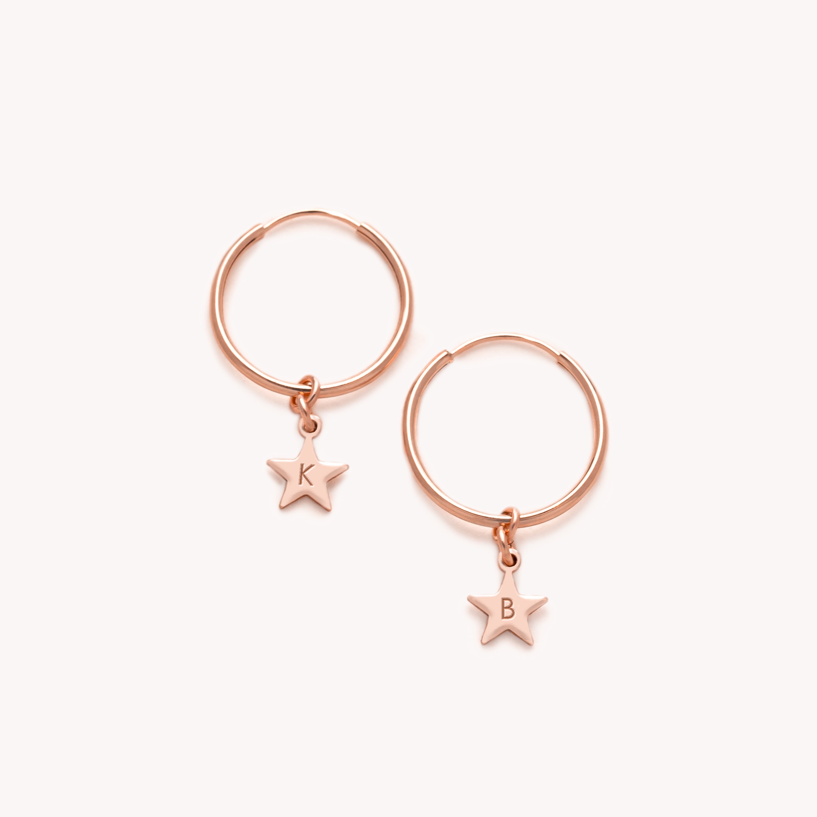 Rosa Personalised Star 2-in-1 Hoop Earrings