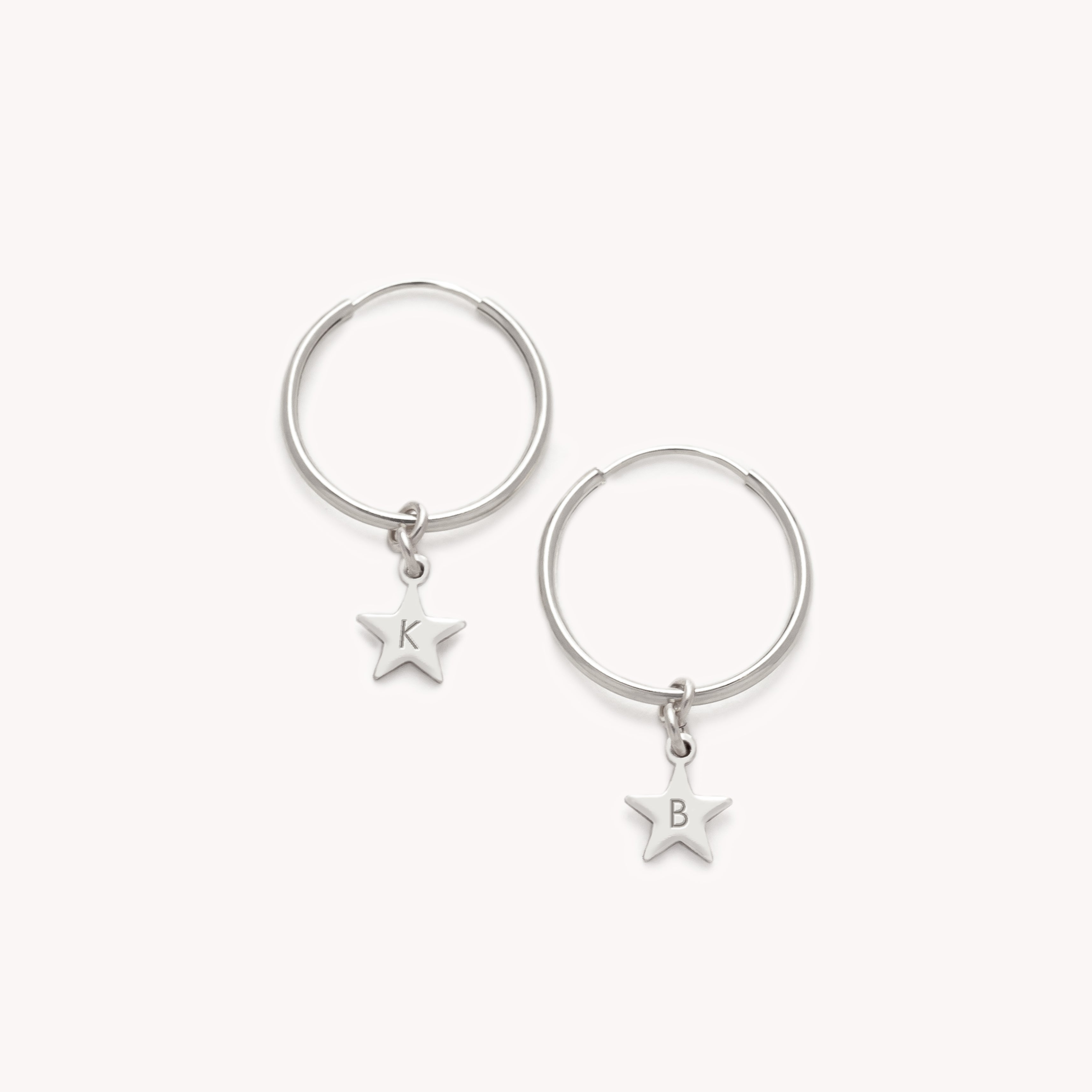 Rosa Personalised Star 2-in-1 Hoop Earrings