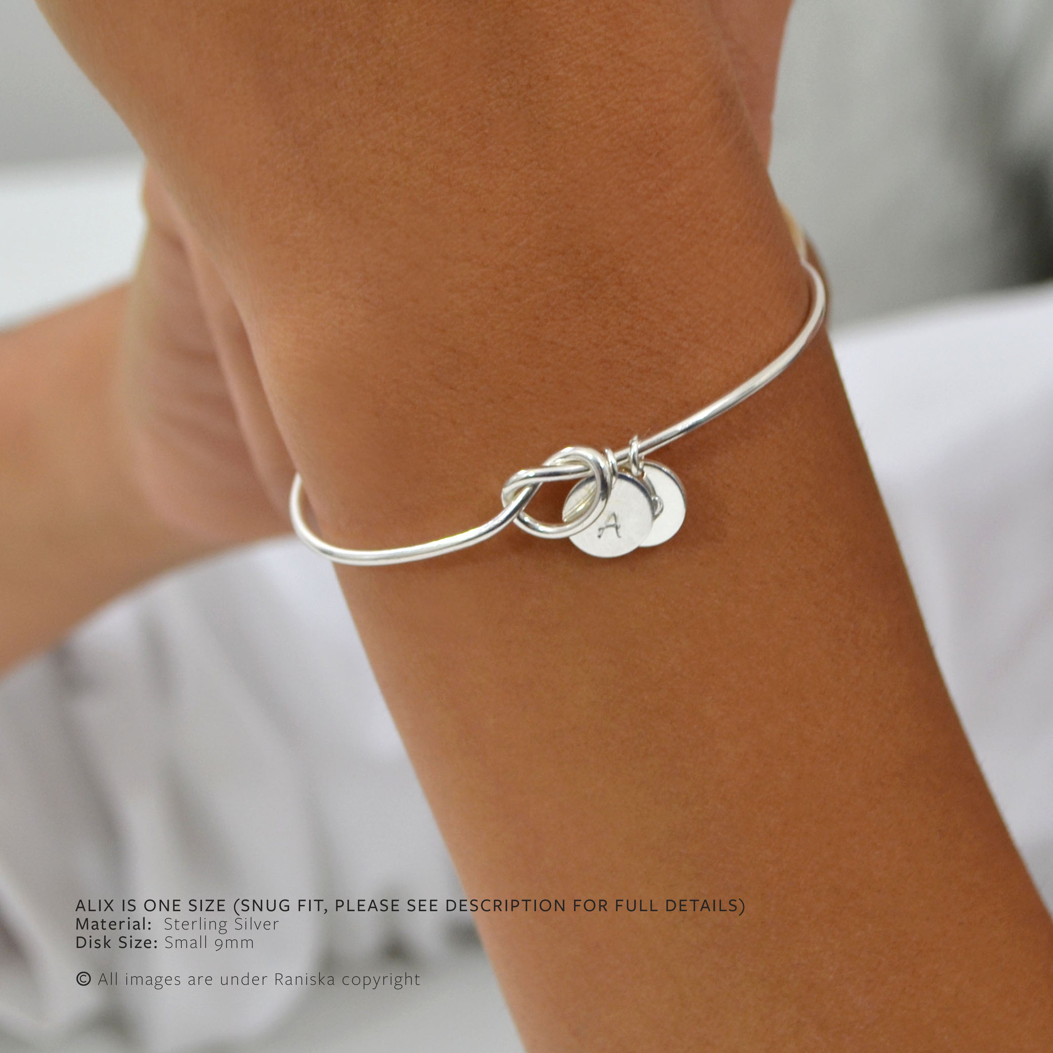 Buy Love Knot Bracelet, Sterling Silver Bangle for Man Women, Beach Ball  Jewelry, Knot Bracelets, Friendship Bracelet, Gift for Her, Minimalist  Online in India - Etsy