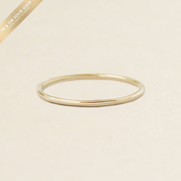 Carina 9K & 14K Solid Gold Stacker Ring