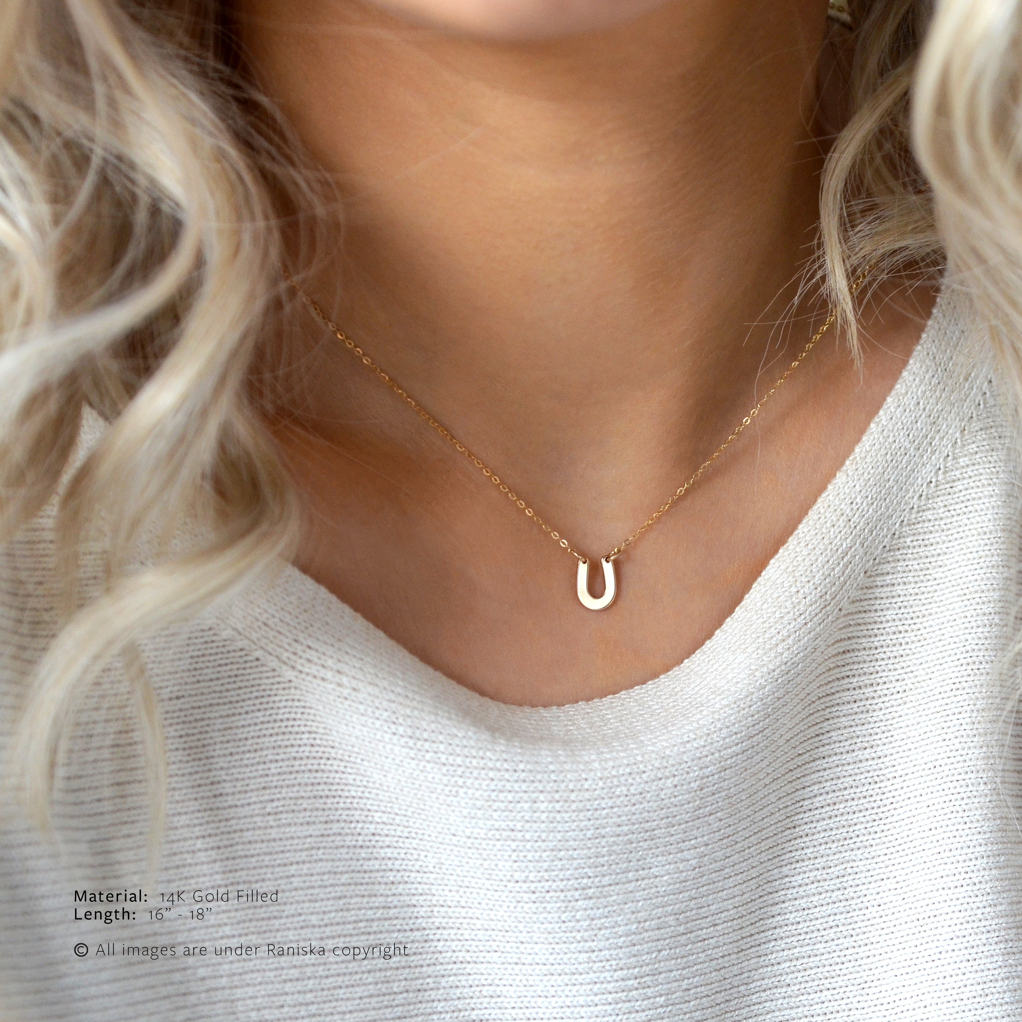 Tiny clearance horseshoe necklace